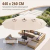 COSTWAY Dubbele parasol, 440x260 cm, terrasparasol met Productafbeelding-voorbeeld 4