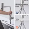 A collage of images showing a person installing a kitchen faucet and diagrams illustrating installation requirements. Podgląd zdjęcia produktu