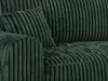 A close-up view of a dark green cord sofa, showing the texture of the fabric and the stitching. Produktbild-Vorschau