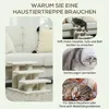 PawHut Katzentreppe 3 Stufen Tiertreppe Treppe für Katze, Produktbild-Vorschau 5