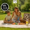 Cesto da picnic in vimini intrecciato per 4 persone, borsa Anteprima dell’immagine prodotto 5