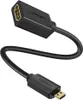 A black Ugreen Micro-HDMI to HDMI cable is shown against a white background. Produktbild-Vorschau