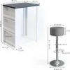 Zestaw stołu barowego Vicco  Antracyt/biały 57 x 80 cm z 2 Podgląd zdjęcia produktu 7