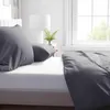 Mikrofaser Bettwäsche Set 135x200 cm Grau Einfarbig mit Produktbild-Vorschau 3