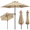 Multiple views of a beige patio umbrella on a white background. Produktbild-Vorschau