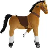Cheval à bascule sur roulettes en peluche - 34 x 89 x 100 Voir les images du produit 8