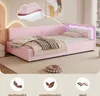 A pink daybed with LED lighting in a bedroom setting. Náhled obrázku produktu