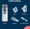 A diagram showing the components of a nebulizer kit against a dark blue background. Náhled obrázku produktu