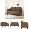 The Living Store 2-Sitzer-Sofa Braun 140 cm Stoff Produktbild-Vorschau 1