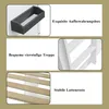 A collage of images showcasing features of a children's bed, including a storage box, stairs, and bed slats. Produktbild-Vorschau