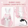 Ergonomischer Gaming Stuhl Rosa mit Fußstütze, Niedlicher Produktbild-Vorschau 6