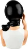 Rear view of a decorative bust of a woman with black hair and a white top. Produktbild-Vorschau