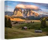 MuchoWow® - Leinwandbilder - Wolken hängen über den Bergen Produktbild-Vorschau 1