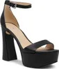GUESS Sandali donna Idas in pelle nera tacco a blocco EU 39 Anteprima dell’immagine prodotto 1