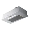 A silver range hood is shown against a white background. Náhled obrázku produktu