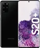 A black Samsung Galaxy S20+ smartphone is shown from the front and back. Produktbild-Vorschau