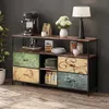 INONEFT TV-kast met 4 lades, LED-verlichting, open vakken, Productafbeelding-voorbeeld 4