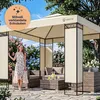 CASARIA® Pavillon Lorca 3x3m Metall Wasserabweisend Produktbild-Vorschau 6