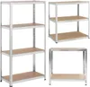 Regał Metalowy Magazynowy Garażowy 150x75x30 cm 4 Półki MDF Podgląd zdjęcia produktu 1
