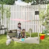 Outsunny zandbak, schipmodel, hout, met keukenspeelset en Productafbeelding-voorbeeld 2
