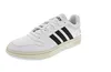 A white Adidas sneaker with black stripes on a white background. Anteprima dell’immagine prodotto