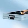 A close-up view of a light blue phone case for a foldable phone, showing the charging port and speaker grille. Produktbild-Vorschau