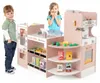 COSTWAY Kaufladen Kinder, Kaufmannsladen Holz, Supermarkt Produktbild-Vorschau 1