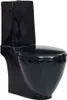 vidaXL WC rotondo in Vetroceramica nero Anteprima dell’immagine prodotto 9