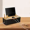 Kabelmanagement Box mit Bambusdeckel, Kabel Organizer für Produktbild-Vorschau 6