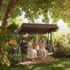 Balançoire hollywoodienne 3 places UISEBRT de couleur grise Voir les images du produit 10