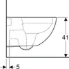 Geberit Wand-Tiefspül-WC Acanto spülrandlos, 4,5 / 6 Liter Produktbild-Vorschau 5