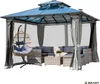Alu Pavillon PAGODE 3,5x3,5m hellgrau mit Moskitonetz Produktbild-Vorschau 10