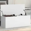vidaXL Truhe Weiß 90x35x35 cm Holzwerkstoff Produktbild-Vorschau 1