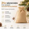 24 adventních pytlíků, které lze naplnit, přírodní béžové Náhled obrázku produktu 5