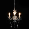 vidaXL Lustre avec perles blanc rond 3×E14 Voir les images du produit 3