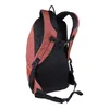 The back view of a pink and black backpack against a white background. Produktbild-Vorschau
