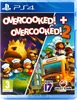 The image shows the cover art for the video game 'Overcooked! + Overcooked! 2' for PlayStation 4. Produktbild-Vorschau