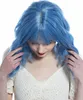 WIG ME UP Perücke Pony schulterlang gewellt Blau Weißgraue Produktbild-Vorschau 5