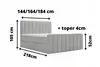 MYSEN Boxspringbett Doppelbett 180x200 LUIS mit Bettkasten Produktbild-Vorschau 4