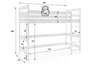 Interbeds Hochbett Holzbett Kinderbett 200x90cm mit Produktbild-Vorschau 3
