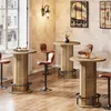 Tribesigns Runder Bartisch, 100 cm hoch, Holz, Bistrotisch Produktbild-Vorschau 5