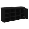 vidaXL Ławka pod buty czarna 102x32x50 cm Materiał Podgląd zdjęcia produktu 9