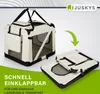 Juskys Hundetransportbox Lassie Stoff Beige faltbar mit Produktbild-Vorschau 6