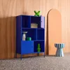 Credenza industriale in metallo con 6 scomparti, Blu Anteprima dell’immagine prodotto 3