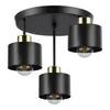 A black and gold three-light pendant lamp. Náhľad obrázku produktu