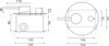 Technical drawing with dimensions of a shower set. Náhled obrázku produktu