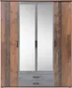 Chicago Armoire 4 portes 159 cm Old Style Foncé / Oxyde de Voir les images du produit 1