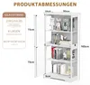 Vierstöckige Glasvitrine(Weiss)mit Produktbild-Vorschau 7