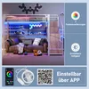 Hochbett mit RGB LED-Streifen, Rausfallschutz, 140x200cm, Produktbild-Vorschau 5
