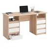 KOMTO Schreibtisch mit Schubladen - Oslo 140 x 60 x 74 cm Produktbild-Vorschau 6